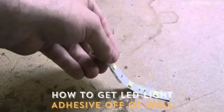 How to Get LED Light Adhesive Off of Wall