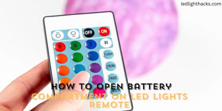 How to Open the Battery Compartment on the LED Lights Remote