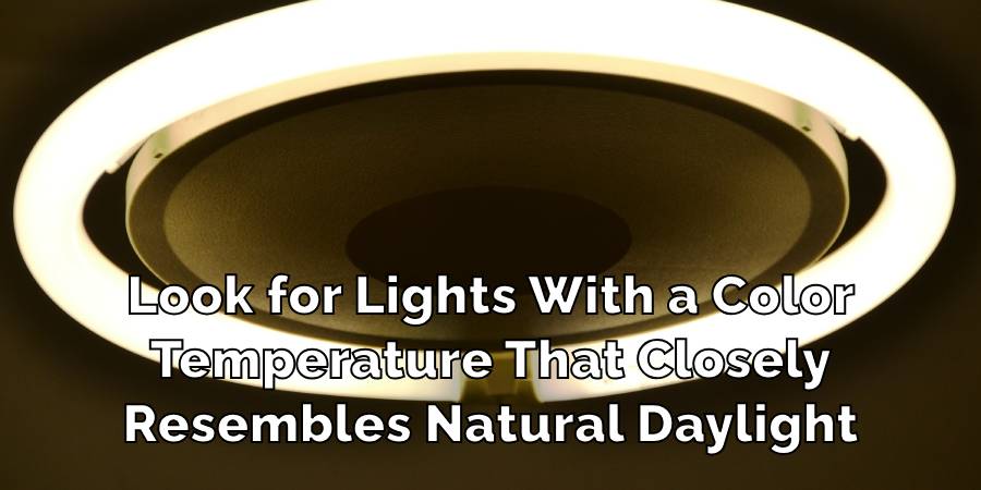 Look for Lights With a Color
Temperature That Closely
Resembles Natural Daylight