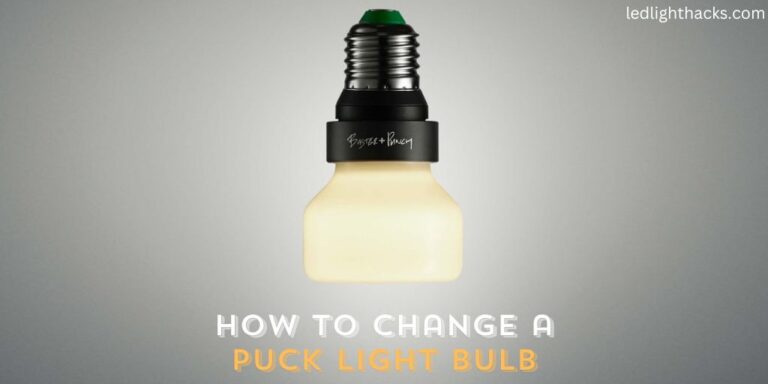 How to Change a Puck Light Bulb